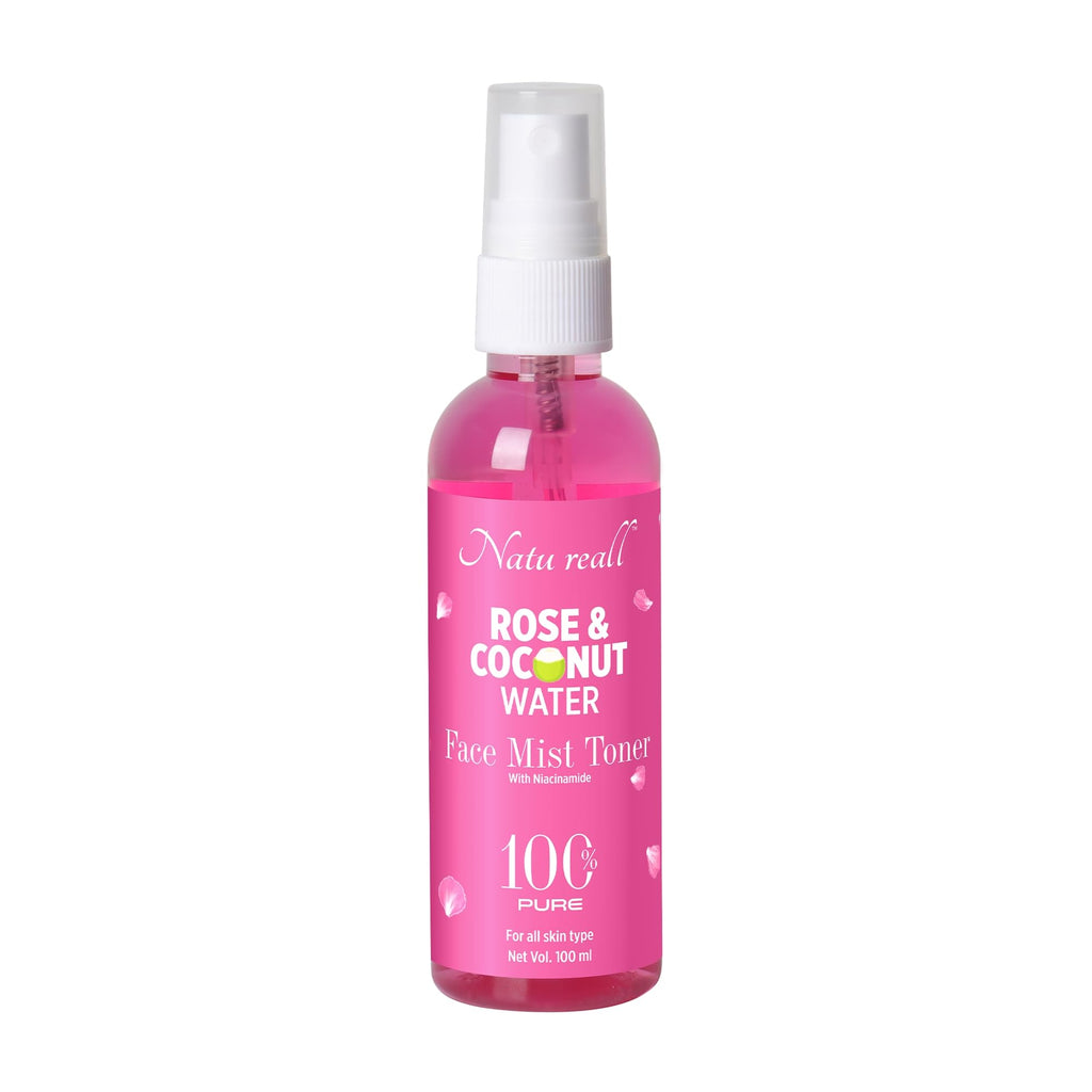 Natureall Rose and Coconut Water For Soften Fine Lines, wrinkles and Protects Skin from Free Radical Damage | 100 ML
