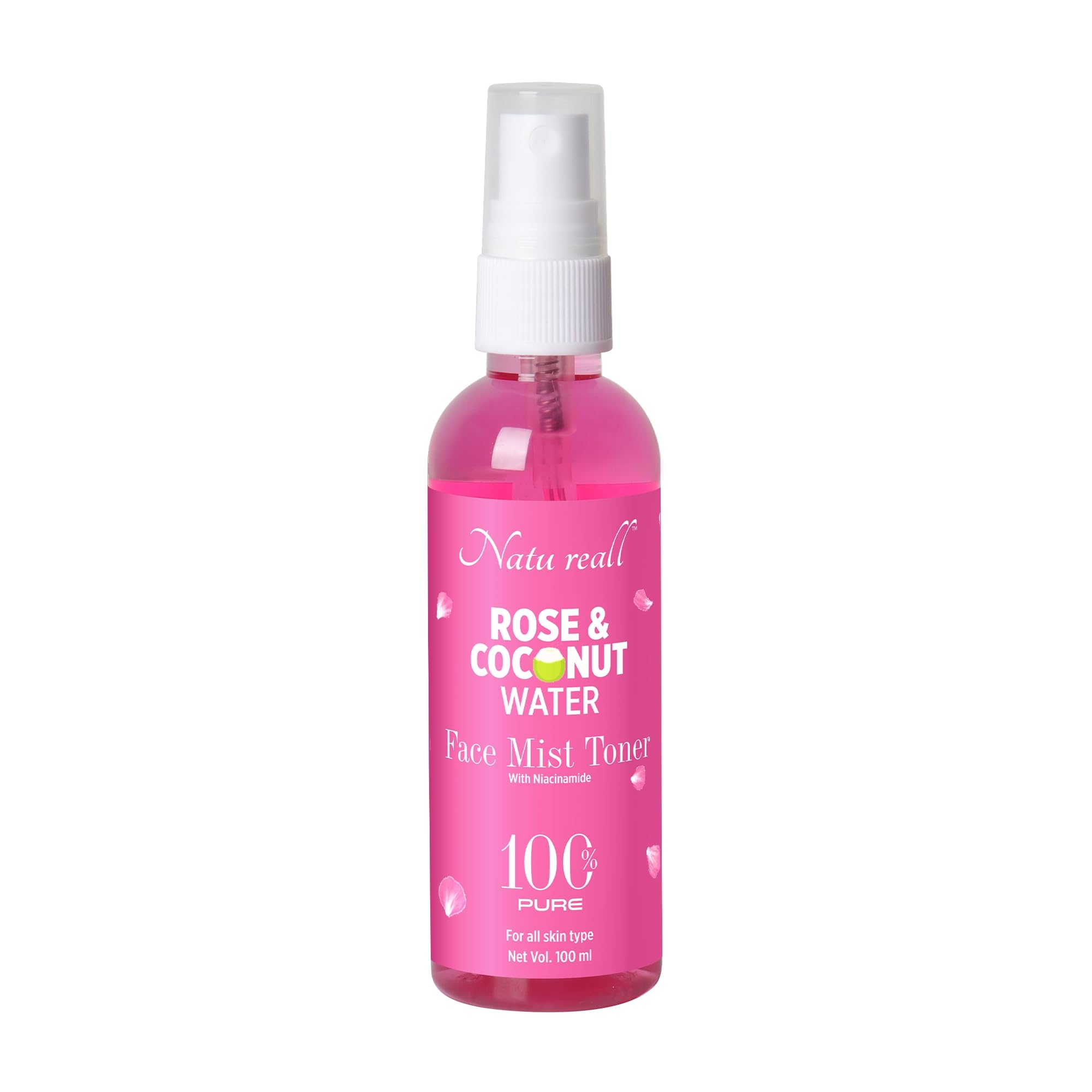Natureall Rose and Coconut Water For Soften Fine Lines, wrinkles and Protects Skin from Free Radical Damage | 100 ML