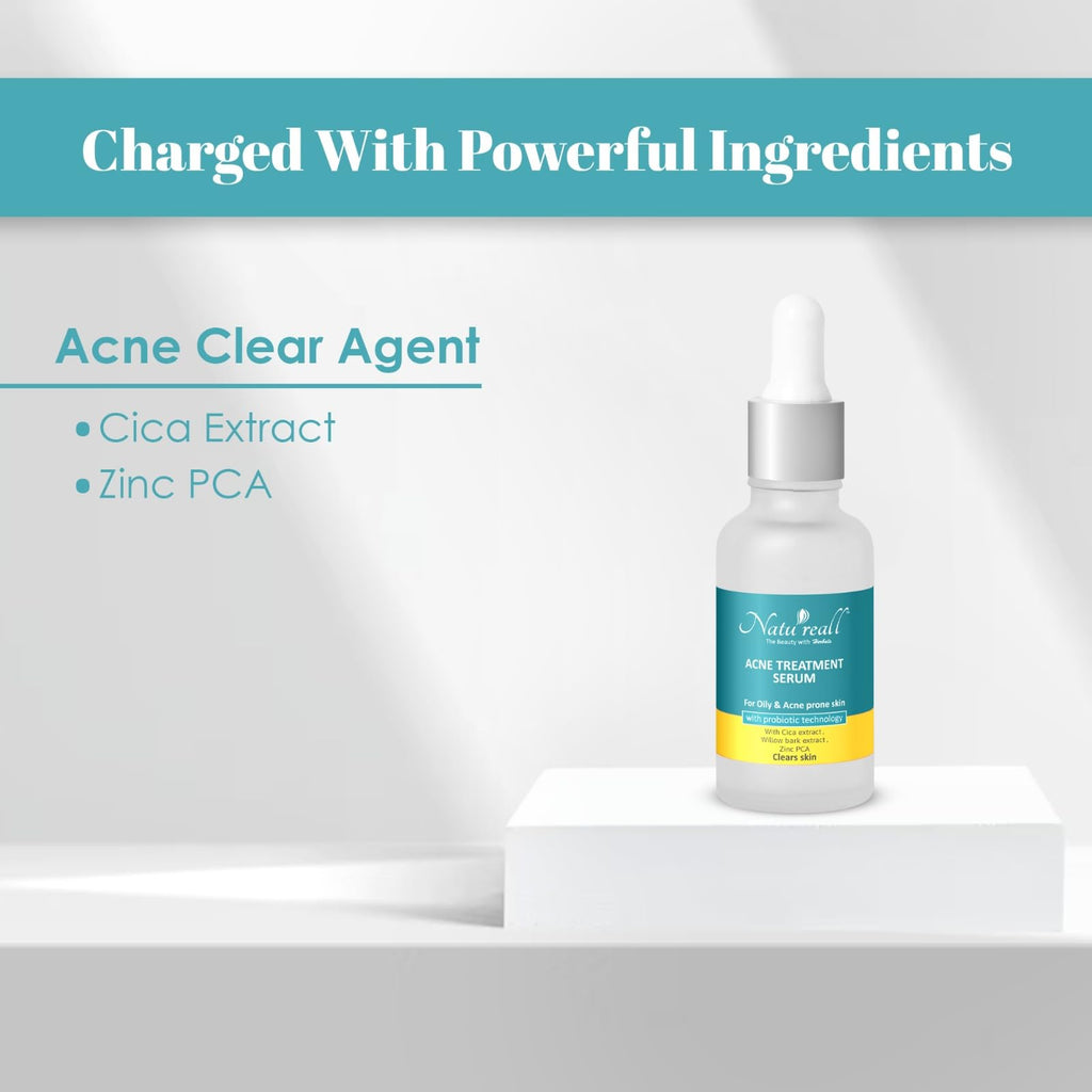 Natureall Serum for Acne, Reduces Excess Oil, Blackheads & Whiteheads, Acne Serum for Open Pores | 30 ML (Acne Treatment)