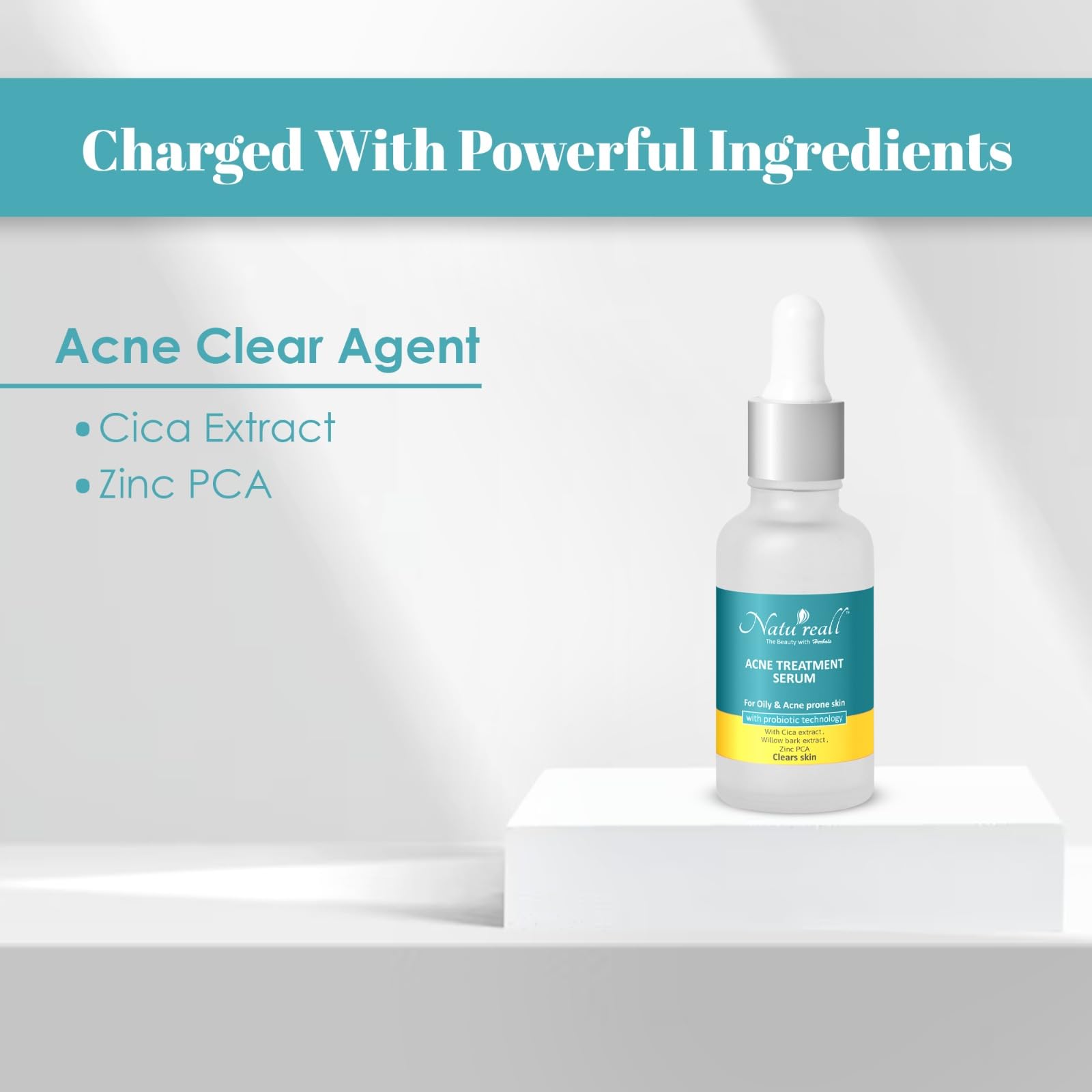 Natureall Serum for Acne, Reduces Excess Oil, Blackheads & Whiteheads, Acne Serum for Open Pores | 30 ML (Acne Treatment)