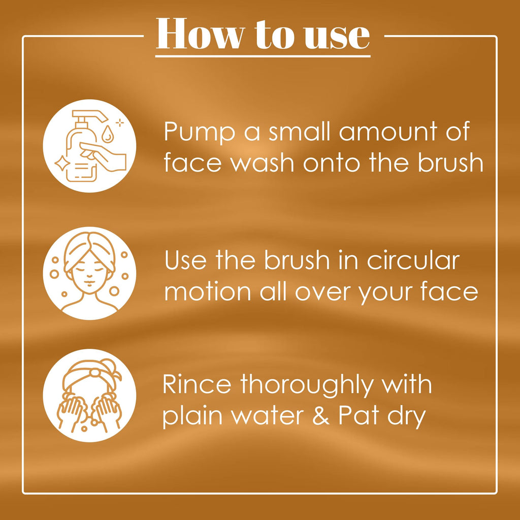Natureall Skin Brightening Vitamin C & Niacinamide Foaming Face Wash | For Brighter Glow | Built-in Brush for Deep Cleansing | Brightens Skin Tone | Face Wash for Women & Men | 150 ML