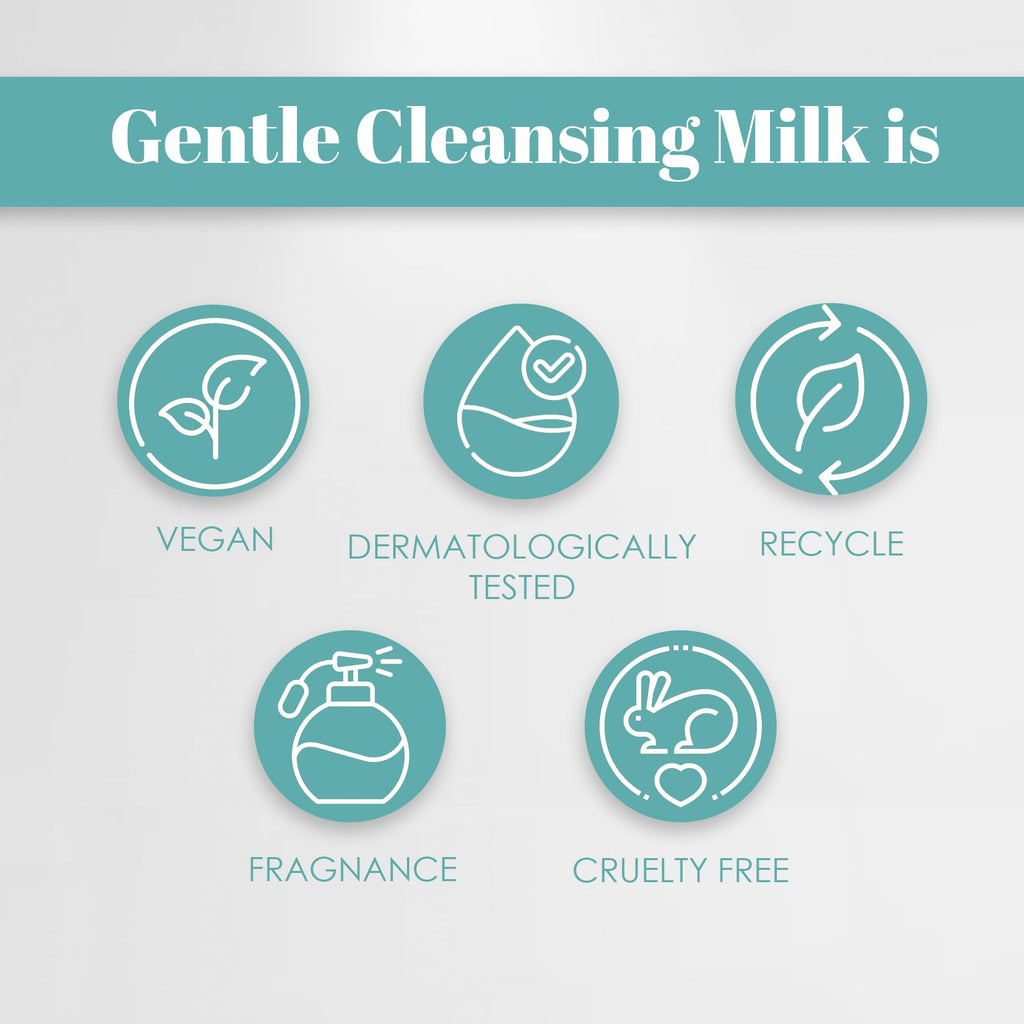 Natureall Moisturizing Cleansing Milk | Almond Oil, Ritha Extract | Gentle Soft Deep Pore Cleanser | Sulphate and Paraben Free | Makeup Remover | For All Skin Types | 200 ml