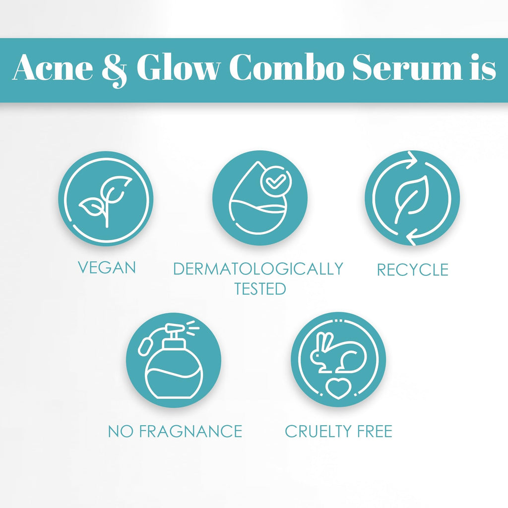 Natureall Acne Remove and Skin Brightening Serum For Reduces Oilness, Open Pores, Improve Textures & Reduce Pores | 30+30 ML (Acne+Brightening Combo)