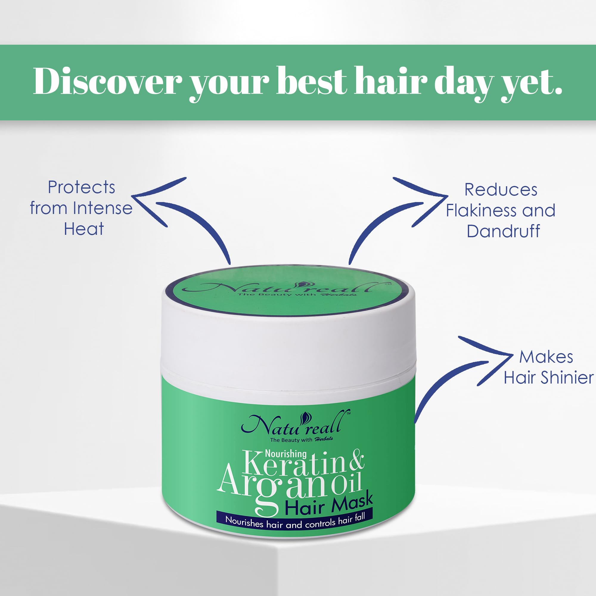 Natureal Keratin & Argan Oil, Olive Oil and Shea Butter For Soft and Silky Hair | Control Hair Fall | Soothes & Moisturizes Scalp Protects From Intense Heat | 200 Ml